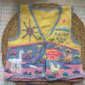 Colorful Knitted Kids Vest